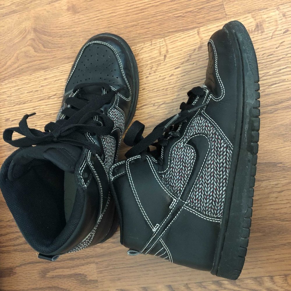 Used Black High-Top Nike Air Force 1s